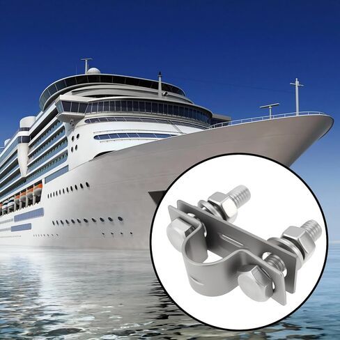 eMagTech 4pcs 25mm Control Throttle Cable Tube Clamp 304 Stainless Steel for Marine Yacht in Saudi Arabia