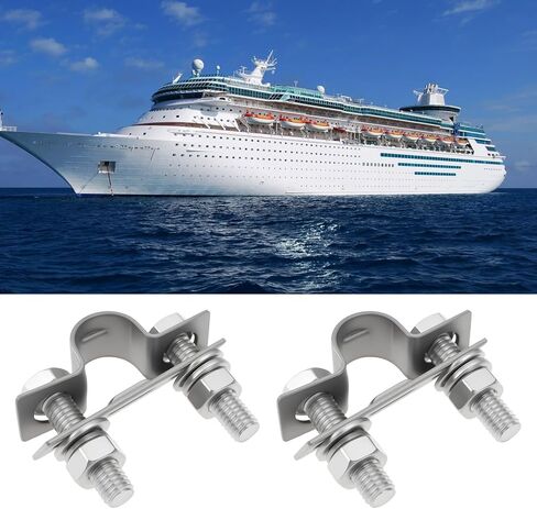 eMagTech 4pcs 25mm Control Throttle Cable Tube Clamp 304 Stainless Steel for Marine Yacht in Saudi Arabia