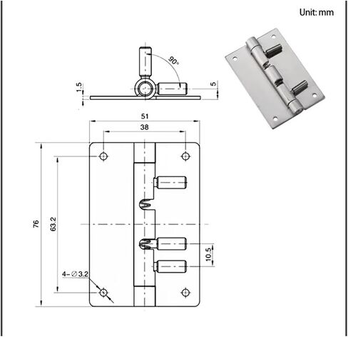 Stainless Steel Spring Hinges Electrical Industrial 1Pcs in Saudi Arabia