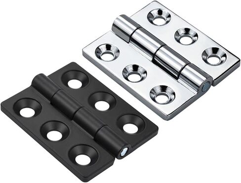 Zinc Alloy Industrial Heavy Mechanical Equipment Hinge Large Hole Fastening 65/80 * 55 Hinge 1Pcs(Chrome Flash,65X55) in Saudi Arabia