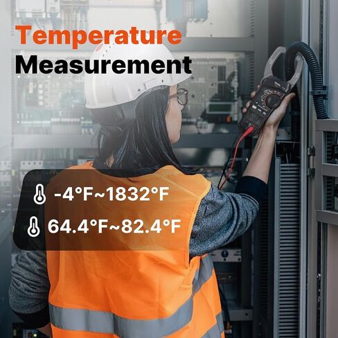 جهاز قياس المشبك الرقمي من بلاك كانيون - TRMS AC/DC Clamp Multimeter 1000A، مقياس أمبير، مقياس أمبير DC، تيار التدفق، الجهد الكهربي، المقاومة، السعة، الصمام الثنائي، درجة الحرارة، NCV، إضاءة خلفية LCD in Kuwait