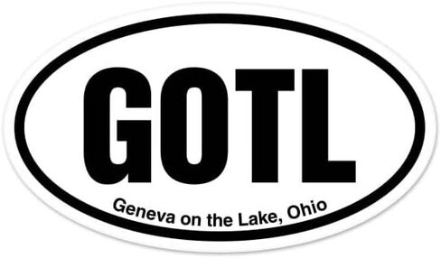 GOTL Geneva on The Lake Ohio Oval Vinyl Car Bumper Window Sticker 3" x 2" in Saudi Arabia
