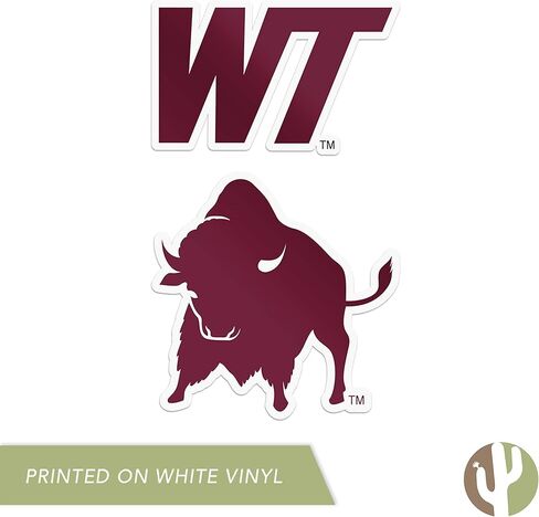 Desert Cactus West Texas A&M University Sticker Buffaloes Vinyl Decal Laptop Water Bottle Car Scrapbook (4 Inch Set V1) in Saudi Arabia