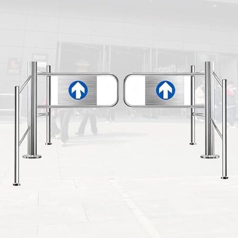 Automatic Swing Gate - Stainless Steel Access Control Device, One-Way Door with Automatic Closure for Store, Market, Warehouse - 150cm/59in Entry & Exit Solution in Saudi Arabia