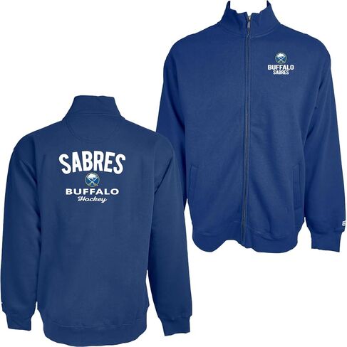 Blue 84 NHL Officially Licensed Full Zip Sweatshirt Felt Embroidery Front/Back in Saudi Arabia