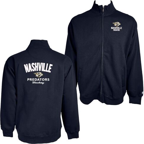 Blue 84 NHL Officially Licensed Full Zip Sweatshirt Felt Embroidery Front/Back in Saudi Arabia