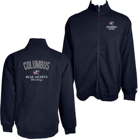 Blue 84 NHL Officially Licensed Full Zip Sweatshirt Felt Embroidery Front/Back in Saudi Arabia