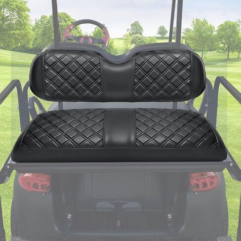 MOSNAI Golf Cart Rear Seat Covers for EZGO Club Car Yamaha Aftermarket Rear Seat Cushion, Rear Seat Cover with Concave and Convex Design, Thick Vinyl Leather Comfortable, Breathable & Easy to Clean in Saudi Arabia