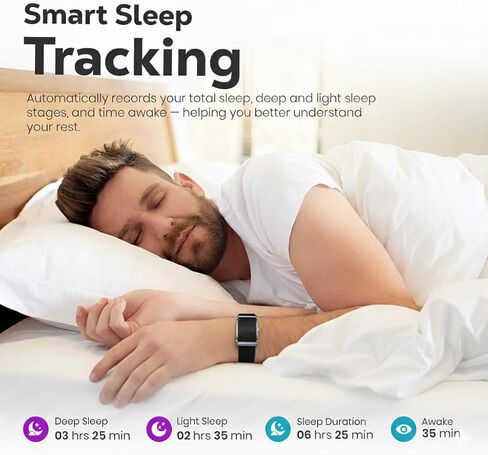Smart Bracelet Fitness Tracker for Men & Women - 24/7 Heart Rate & Sleep Monitor, Step Counter, 120 sport Modes, Waterproof, Free App, Bluetooth, iOS/Android Compatible. 2 Black Bands (Nylon+Silicone) in Saudi Arabia