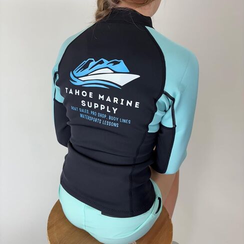Women’s Neoprene Wetsuit Top – Long Sleeve Front Zip Jacket for Surfing, Wakeboarding, Paddleboarding & Watersports – Designed, Tested & Proven on Lake Tahoe (Extra Large) in Saudi Arabia