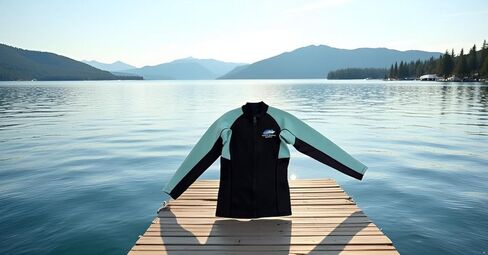 Women’s Neoprene Wetsuit Top – Long Sleeve Front Zip Jacket for Surfing, Wakeboarding, Paddleboarding & Watersports – Designed, Tested & Proven on Lake Tahoe (Extra Large) in Saudi Arabia