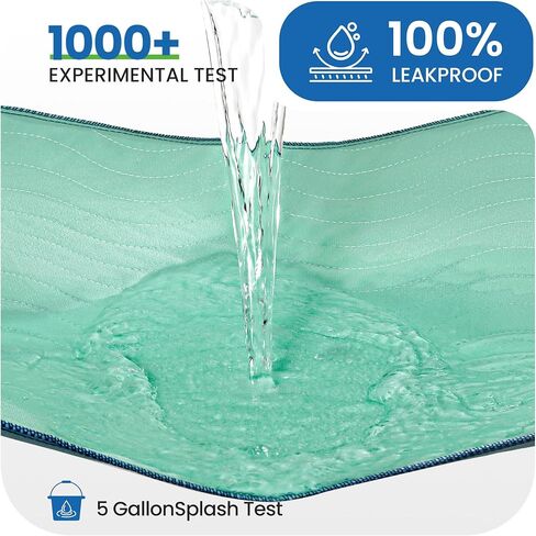 Reusable Incontinence Bed Pad with 8 Reinforced Handles, Waterproof, Washable, Quick-Drying, Green, 34" x 52", Pack of 1 in Saudi Arabia