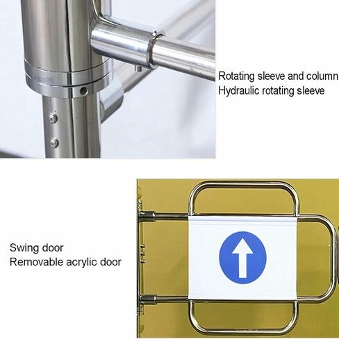 Automatic Closing Metal Safety Gate - Manual Swing Security Door for Supermarkets, Warehouses, and Store Entrances - Durable Protection Solutions in Saudi Arabia