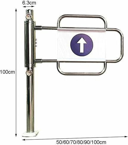 Automatic Closing Metal Safety Gate - Manual Swing Security Door for Supermarkets, Warehouses, and Store Entrances - Durable Protection Solutions in Saudi Arabia