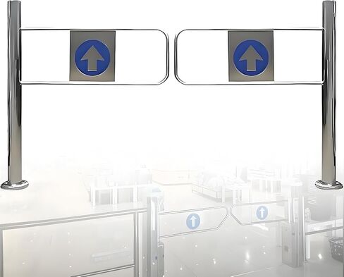 Stainless Steel Automatic Rebound Swing Gate - One-Way Door for Libraries, Stores, Shopping Malls - Left/Right Post-Mounted 190x100cm Entrance & Exit Solution in Saudi Arabia