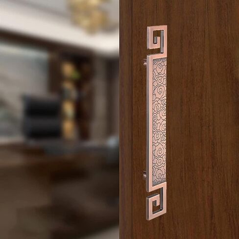Door Handle Industrial Grab Bar for Wood/Glass/Metal Doors Commercial Solid Sliding Door Handle Push Heavy Duty Double Sided Garden Sheds Pull (Pink 60cm/23.6) in Saudi Arabia