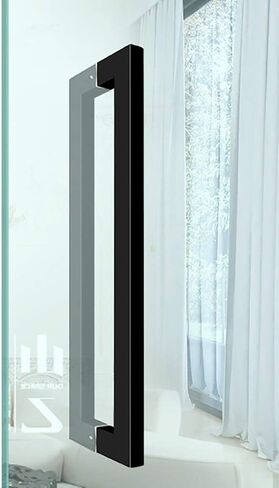 Heavy Duty Stainless Steel Square Tube Commercial/Push-Pull Door Handle, Black - Length 440/600/800/1000/1200mm (Size : Length 600mm/23.6inch) in Saudi Arabia