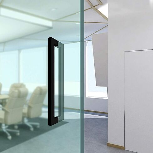 Heavy Duty Stainless Steel Square Tube Commercial/Push-Pull Door Handle, Black - Length 440/600/800/1000/1200mm (Size : Length 600mm/23.6inch) in Saudi Arabia