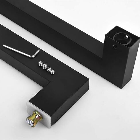 Heavy Duty Stainless Steel Square Tube Commercial/Push-Pull Door Handle, Black - Length 440/600/800/1000/1200mm (Size : Length 600mm/23.6inch) in Saudi Arabia