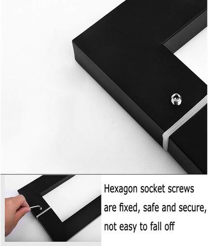 Heavy Duty Stainless Steel Square Tube Commercial/Push-Pull Door Handle, Black - Length 440/600/800/1000/1200mm (Size : Length 600mm/23.6inch) in Saudi Arabia