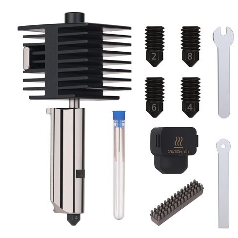 مجموعة Hotend لطابعة Bambu Lab A1/A1 Mini ثلاثية الأبعاد، فوهات صلبة 0.4 مم وفوهة 0.2/0.6/0.8/0.4 مم مع مجموعة ملحقات أدوات جورب السيليكون in Kuwait