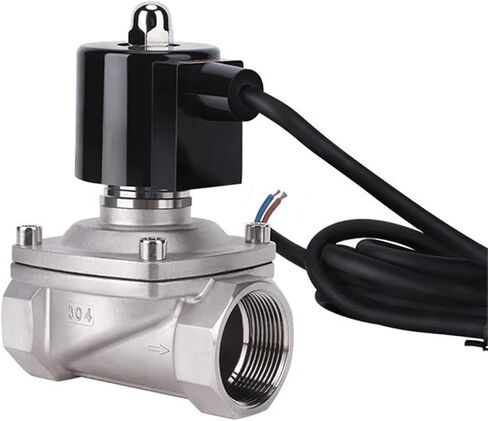 1-1/2 Inch Normally Closed 304 Stainless Steel Solenoid Valve 110V 24V 12V 1Pcs(NPT_220VAC_VITON-SEAL) in Saudi Arabia