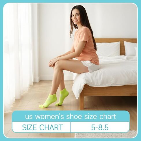 5 Pairs Ankle Socks for Women, Breathable Sports Running Cotton Cushioned Low Cut Socks in Saudi Arabia
