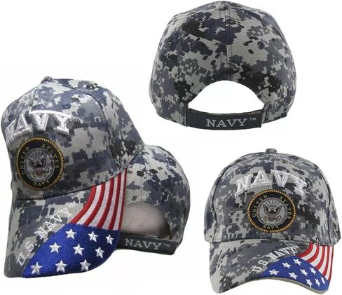 قبعة علم المحاربين القدامى الوطني من Navy USN ACU CAMO مرخصة رسميًا من قبل البحرية الأمريكية in Kuwait