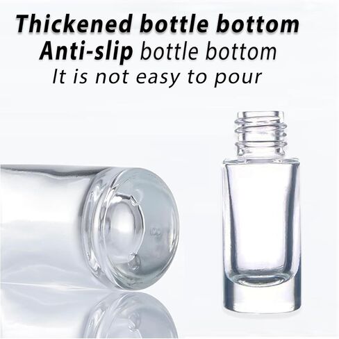 12 Pack 10ml Clear Glass Essential Oil Bottle Thick Dropper Bottles for Perfume,Travel,Essential Oil Refillable(Black Lid,10ML) in Saudi Arabia