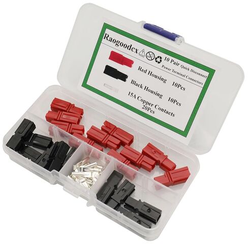 10 Pair Quick Disconnect 15AMP 600V Power Connector Battery Plug+terminals Red Black in Saudi Arabia