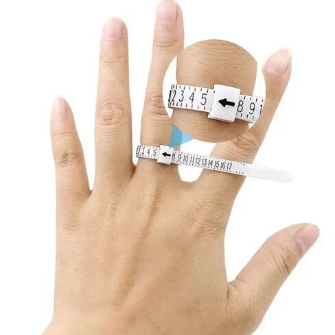 Ring Sizer Measuring Tool Clear with Measurement Markings 1-17 US Sizes Durable for Jewelry Making Ring Sizing Gift, White in Saudi Arabia