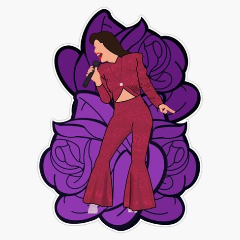 Selena Purple Rose Bumper Sticker Vinyl Decal 5" in Saudi Arabia
