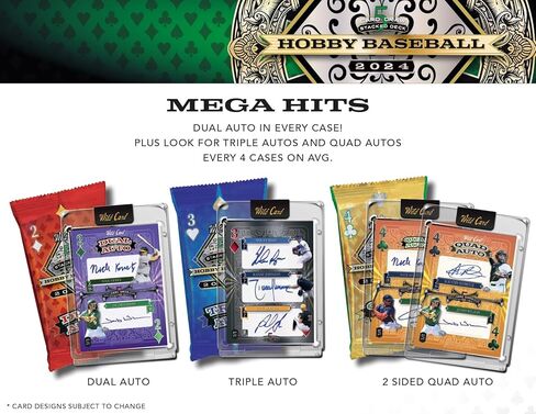 Wild Card 2024 5 Card Draw Stacked Deck Baseball Trading Card Box (5 توقيعات لكل صندوق) in Saudi Arabia