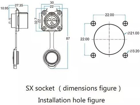 7 pin power signal connector panel mount socket male socket waterproof M20 in Saudi Arabia