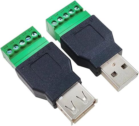2PCS USB 2.0 Solderless Male Female Computer Keyboard Connector(Male and Female) in Saudi Arabia