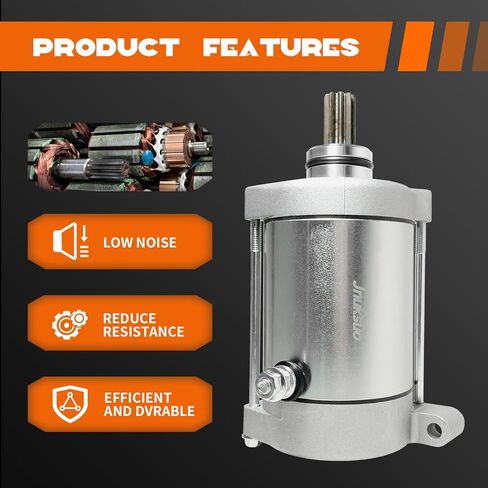 Starter Motor for Yamaha Grizzly 400 450 660 Kodiak 450 YFM450 Wolverine YFM450 Yfm660 Rhino 450 660 YXR450 YXR660 /Replace OEM 4WV-81800-00-0031200-F39-0000 31200-004D-0000 (4WV-81800-00-00) in Saudi Arabia