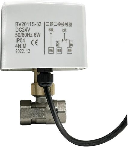 DN15 DN20 DN25 304 صمام كروي من الفولاذ المقاوم للصدأ ثلاثة أسلاك تحكم واحد بمحرك AC220V 1 قطعة (1-1/2"، 12VDC_CR02) in Kuwait
