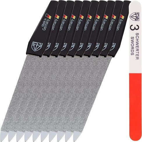 3 Swords Germany - Sapphire Metal Nail File Set 2 Pieces with 1 Piece 3-Way Nail Buffer – Nail Care Made in SOLINGEN/Germany in Kuwait