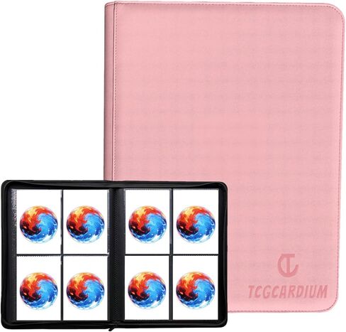 Trading Card Binder with Zipper, 240 Cards 4-Pocket Ringless Album, Premium PU Leather Side Loading Card Binder for MTG, YuGi, Sports Cards, TCG Game Card Collection (Green) in Saudi Arabia