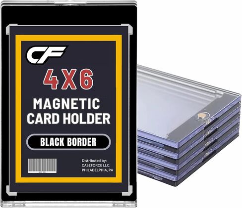 4" x 6" Magnetic Card Holder One Touch Case - BLACK BORDER Post Cards, Photo, Sports Memorabilia in Saudi Arabia