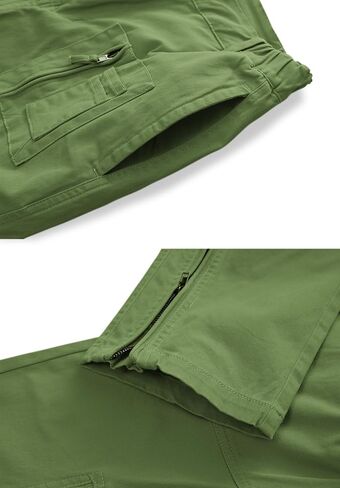 KOCTHOMY Cargo Hiking Pants for Women Tactical Baggy Pants Women's Casual Y2K with 6 Zipper Pockets No Belt W9922 ArmyGreen 8 in Saudi Arabia