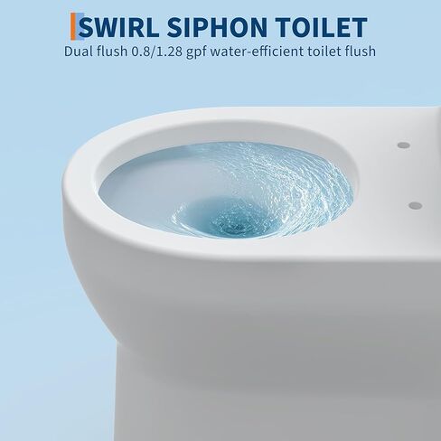 19" Tall One-Piece Round Toilet with ADA Comfort Height, 0.8/1.28L GPF Dual Flush & 12" Rough-In | High Bowl Design for Seniors in White in Saudi Arabia