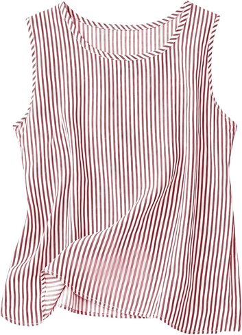 Womens Cotton Linen Tank Tops Sleeveless Gingham Plaid Vest Resort Vacation Beach Wear Summer Casual Blouse in Saudi Arabia