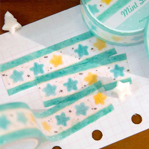 9 Rolls Cartoon Washi Tape Set, 15mm X 2m Kawaii Strawberry Cherry Cake Cream Washitape Scrapbook Stickers Aesthetic Glitter Food Cute Washi Tape Stickers for Scrapbooking Planner Journaling Supplies in Saudi Arabia
