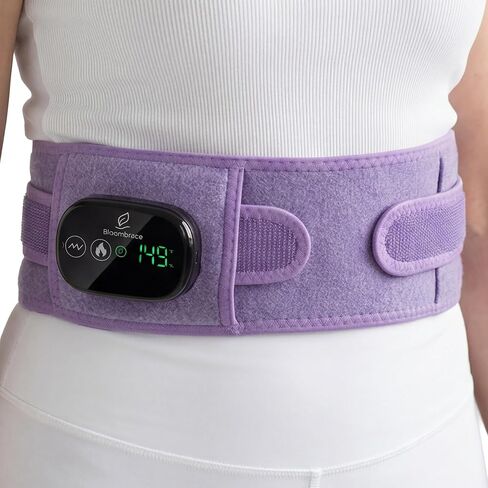 Cordless Wearable Heating Pad with Massager for Back Pain Relief, Wireless Rechargeable Portable Heat Belt for Period Cramps, Postpartum Recovery and Lower Back Comfort in Saudi Arabia