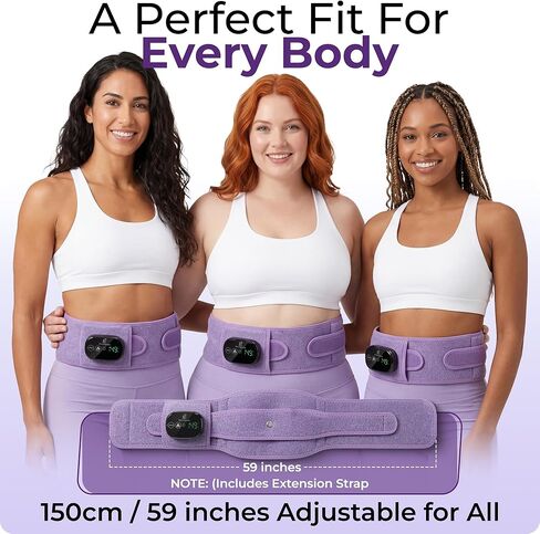 Cordless Wearable Heating Pad with Massager for Back Pain Relief, Wireless Rechargeable Portable Heat Belt for Period Cramps, Postpartum Recovery and Lower Back Comfort in Saudi Arabia