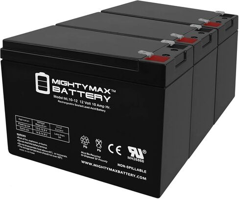Mighty Max Battery ML10-12 - 12V 10AH iZip i-750 36 Volt Scooter Battery (Requires 3) - 3 Pack in Saudi Arabia