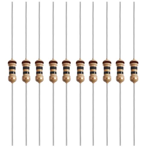 40 Pcs 4.7K Ohm Carbon Film Single Fixed Resistor 1W ±5% Tolerance Carbon Film Resistors Single Fixed Resistor for DIY Electronics, Arduino Projects & Circuit Experiments in Saudi Arabia