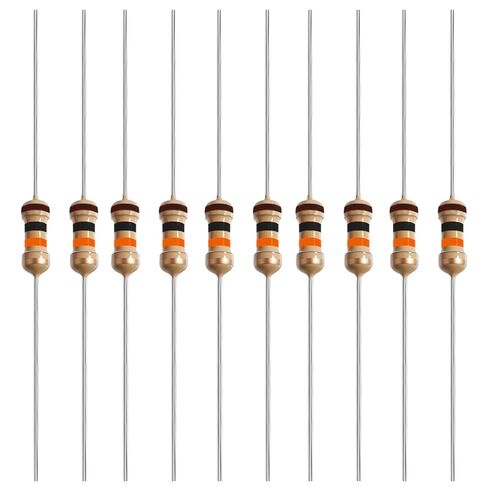 40 Pcs 4.7K Ohm Carbon Film Single Fixed Resistor 1W ±5% Tolerance Carbon Film Resistors Single Fixed Resistor for DIY Electronics, Arduino Projects & Circuit Experiments in Saudi Arabia