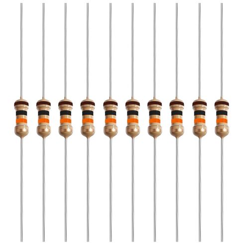 40 Pcs 4.7K Ohm Carbon Film Single Fixed Resistor 1W ±5% Tolerance Carbon Film Resistors Single Fixed Resistor for DIY Electronics, Arduino Projects & Circuit Experiments in Saudi Arabia
